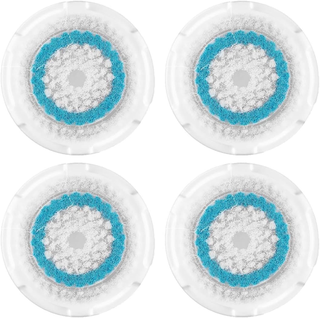 Evetree Deep Pore Face Cleansing Brush Head Replacements Compatible with Clarisonic Mia 1, Mia 2, Alpha Fit